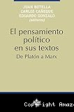 El Pensamiento político en sus textos: de Platón a Marx